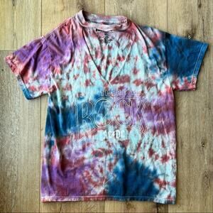 AC/DC vneck‎ cutout tee